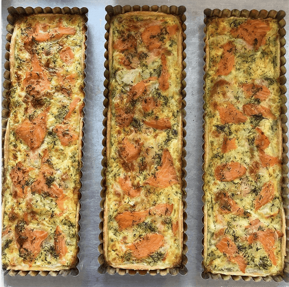 Salmon Potato and Dill Tart